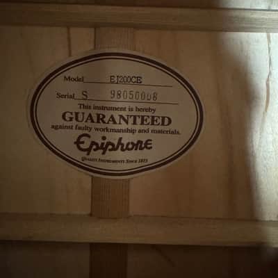 Epiphone EJ200CE Natural w/ OHSC MIK 1998 image 9