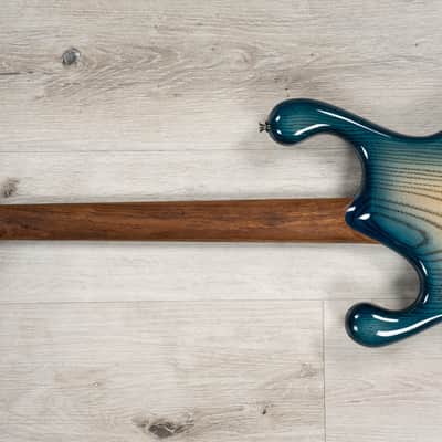 Fibenare Erotic Dalmat Blue Guitar, Ebony Fretboard, Poplar Burl, Tortoise Blue image 8
