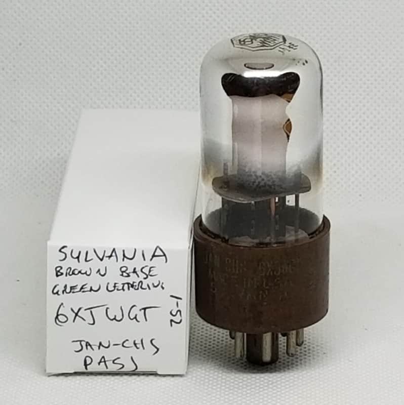 Sylvania JAN 6X5WGT Brown Base "X-Plate" Single NOS Rectifier 6X5 6X5GT image 1