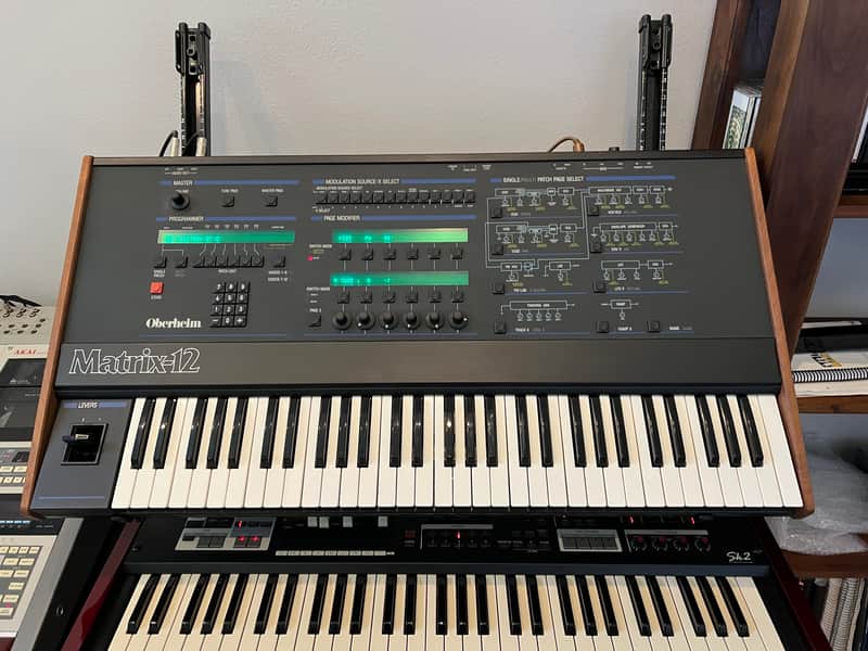 Oberheim Matrix 12 61-Key 12-Voice Synthesizer 1985 - Black image 1