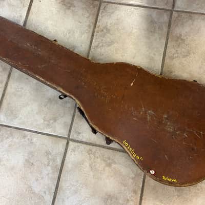 Vintage 1957 Gibson Les Paul 4 Latch Brown Case Pink Lining image 1