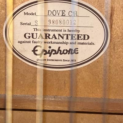 Epiphone dove 90s - wine red image 4
