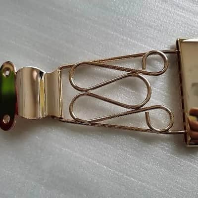 Hollow Body Jazz Guitar Tailpiece Trapeze in Gold image 1