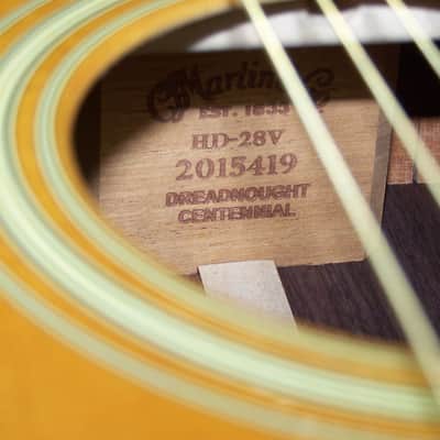 Martin HD-28V "Centennial" year model w/hsc (new old stock) 2016 image 10