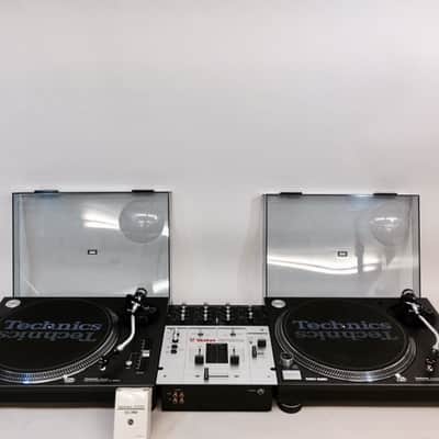 Technics SL-1200MK5 Black with Original Box, Vestax Mixer, Cartridge and Technics Spin Clock image 1