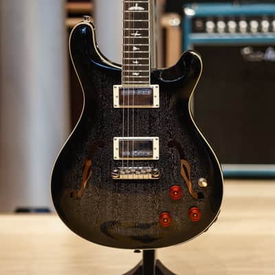 PRS SE Hollowbody Standard Piezo - Doghair Smokeburst-Grey image 5