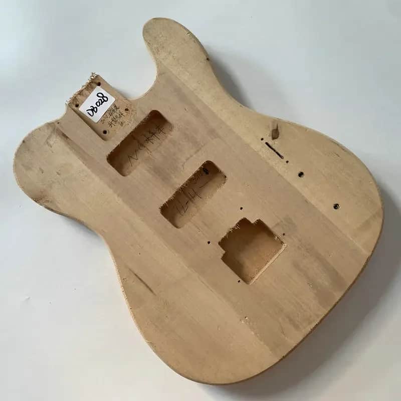 Solid Basswood Telecaster Tele Style Unfinished Guitar Body with P90s Pickup image 1