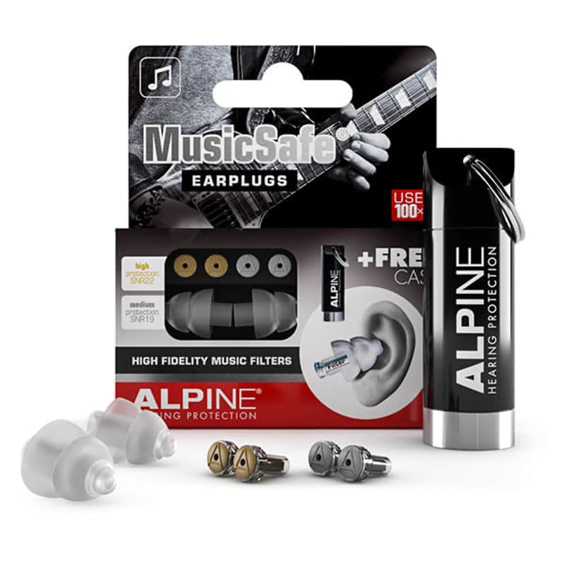 Alpine Musicians Earplugs With Two Interchangeable Filter Sets & Case image 1