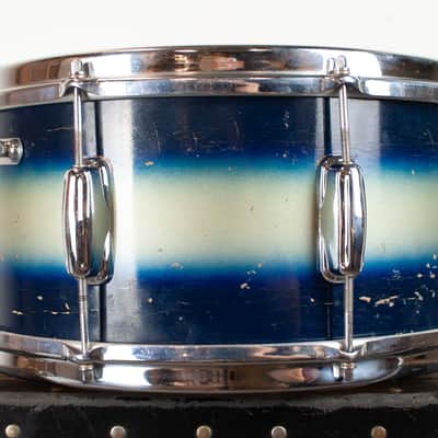1960 Slingerland 7x14 Blue & Silver Duco Student Model Snare Drum image 6