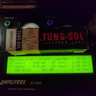 Tung-Sol 4% tight Matched Pair (2) 6SN7GTB tNOS AT1000 TESTED Vacuum Tubes T7 tall glass dual triode 1956-1961 image 6