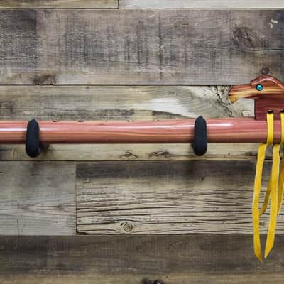 Hawk Cedar Native American Style Flute w/ Eagle Totem image 5