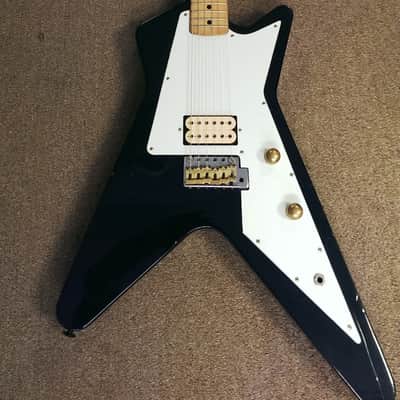 80’s Cimar/Ibanez V Shape Electric Guitar, Blue, Humbuckers, Maple, Your First? image 2