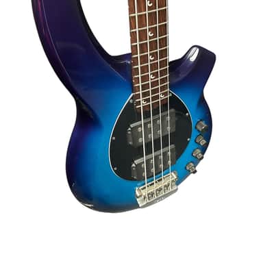 Ernie Ball Music Man Bongo 4 String HH/Piezo, LTD 2007 Blue Dawn / Rosewood 9.7 LBS USED in Very Good -Excellent Condition*IN STOCK* RARE image 5