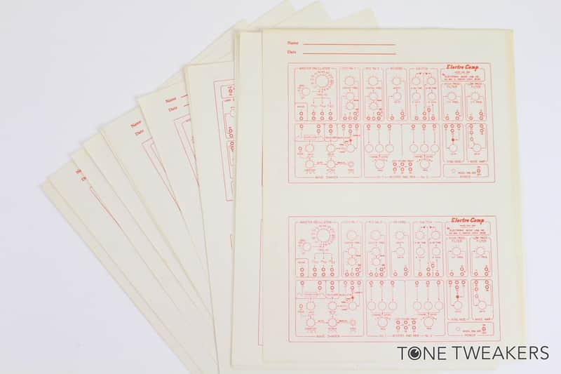 26 Electrocomp EML-200 Facsimile Pad Blank Patch Sheets VINTAGE SYNTH DEALER image 1