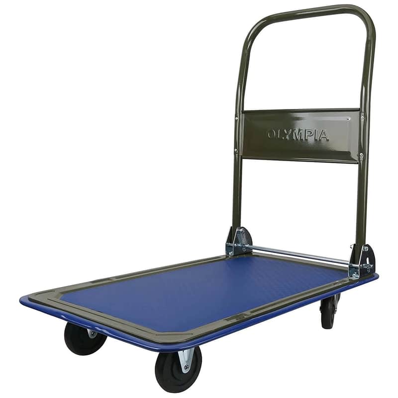 Heavy-Duty Flatbed DJ & Music Gear Cart – 300 lb Folding Rolling Cart for Speakers, PA & Road Cases image 1