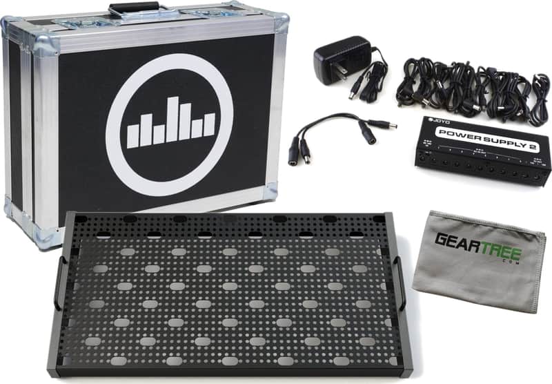 Temple Audio Duo 24 Gunmetal Gray Pedalboard w/Flight Case, Power Supply, Cloth image 1