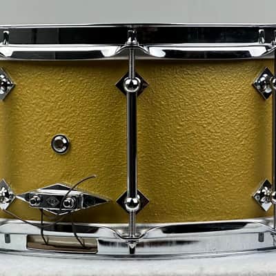 Craviotto 6.5x14" Solid Maple 2017 Prototype Stipplegold Snare Drum image 4