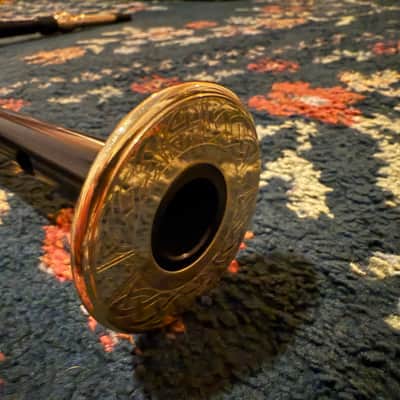 2016 McCallum AB4D Bagpipes: Mopani Mounts – Gold Celtic image 3