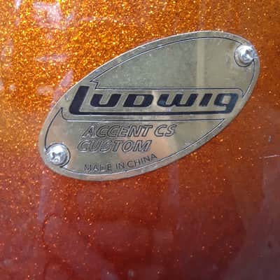 Ludwig Accent CS Custom Amber Sparkle Fade 12"x8" tom image 1