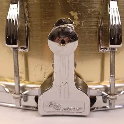 Ludwig 12x14" Brushed Gold Challenger ST Plus Snare Drum Vintage 1984 Marching image 6
