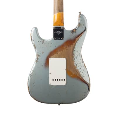 Used Fender Custom Shop 1965 Stratocaster Relic - Firemist Silver on 3-Color Sunburst image 3