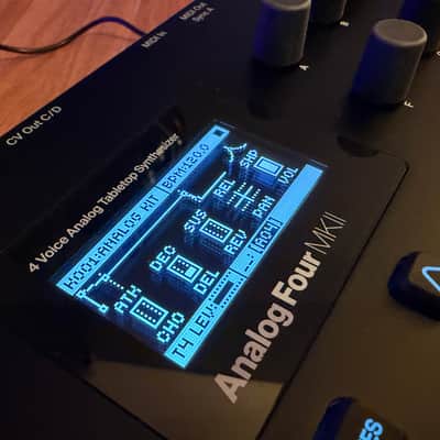 Elektron Analog Four MKII 4-Voice Tabletop Analog Synthesizer 2020 - Present - Black image 3
