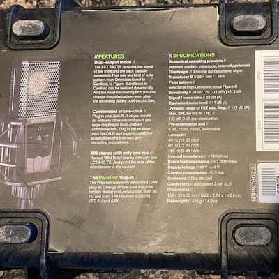 Lewitt LCT-640-TS "Twin System" Dual-Output Large Diaphragm Condenser Microphone 2010s - Black image 4