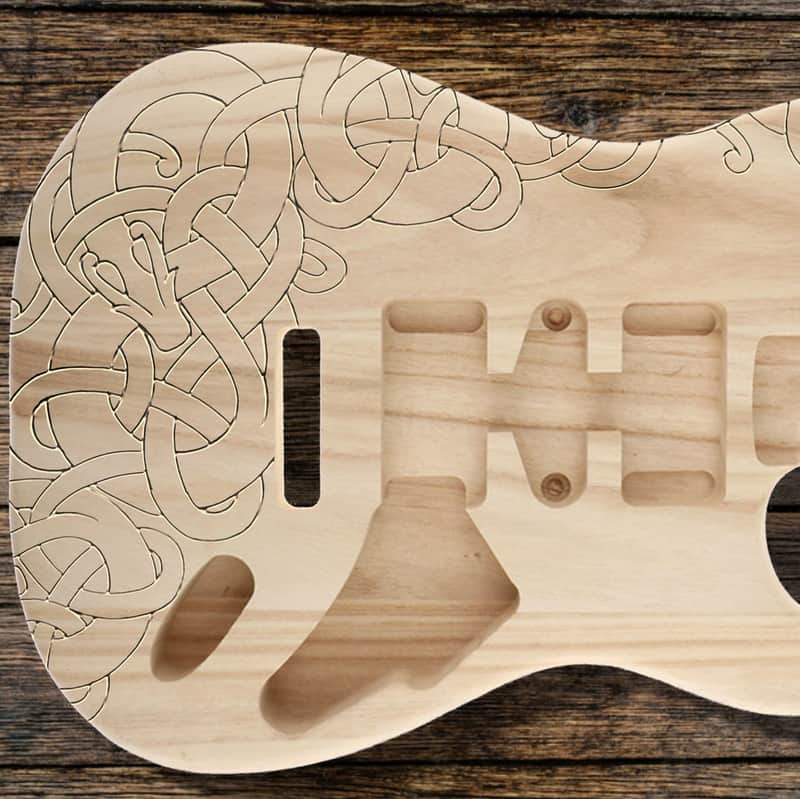 SO VIKING! Strat type 2023 - Custom hand carved Guitar Body by Dreamopedia image 1