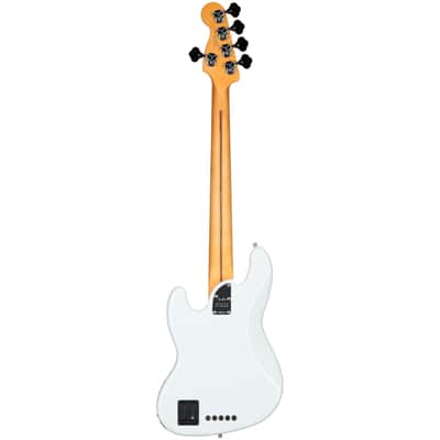Fender American Ultra II Jazz V 5-String Electric Bass, Avalanche, with Case image 6