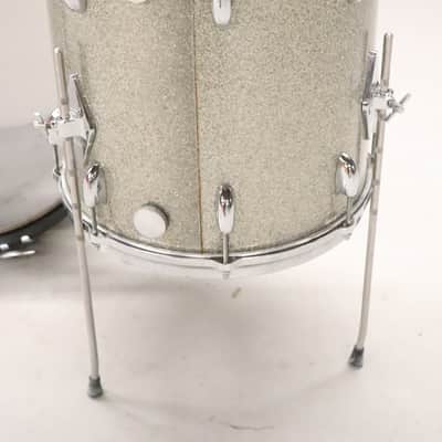 Gretsch Round Badge 3pc Drum kit Set Silver Sparkle 20/14/13" Vintage 1960's image 21