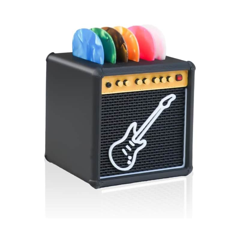 Mini Guitar Amplifier Pick Holder Display Case for Guitar Picks Desk Organizer Gift for Guitarists image 1