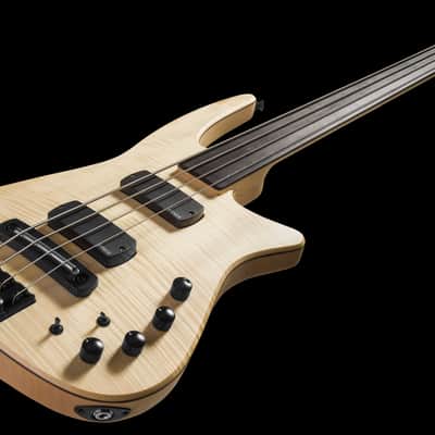 CR4 RADIUS Bass Guitar Natural Satin Fretless image 2