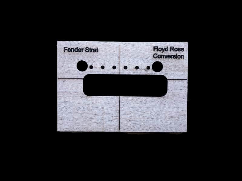 Strat to Floyd Rose Conversion Routing Template (4pc recessed routing for 2 1/16" modern import Fender bodies) image 1