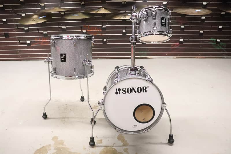 Sonor 3pc Martini Drum Kit Set Titanium Quartz 14/13/8" image 1