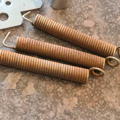 Vintage Fender Stratocaster Tremolo bridge with pat pend saddles . image 11