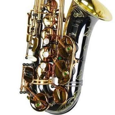 P. Mauriat PMXA-67R Alto Saxophone - Black Nickel Plated with Gold Lacquer Keys image 2