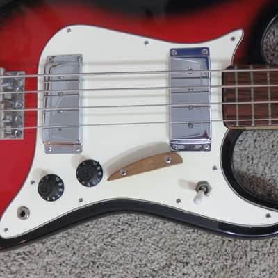 Vintage 1970s Tesico Lyle Electric Bass Guitar MIJ Japan Sunburst Short Scale image 4