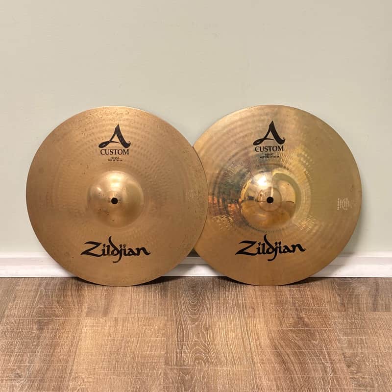 Zildjian A Custom 14" Hi-Hat Cymbals (Pair) 971g / 1143g image 1