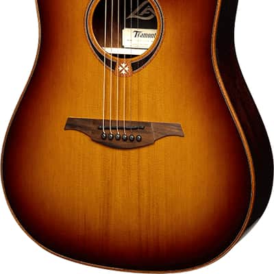 LAG T118DCE-BRS Tramontane 118 Dreadnought Cutaway Acoustic Electric Brown Shadow image 2