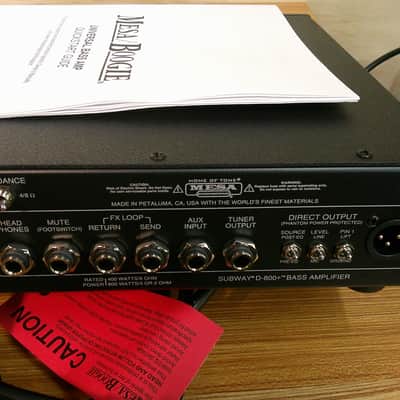 Mesa Boogie Subway D-800 Plus 800-Watt Bass Amp Head 2016 - Present - Black image 8