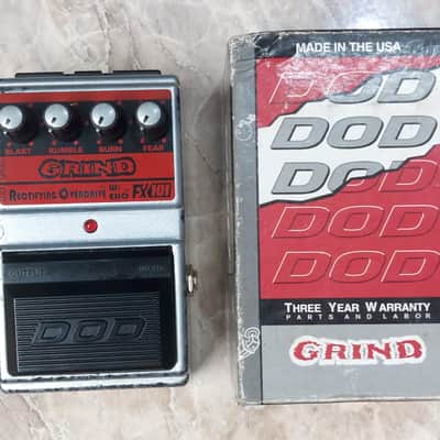 DOD FX101 Grind Rectifying Overdrive [NOS - New Old Stock Complete] 1996 - 1998 - Grey Silver Black Airbrush and Red image 6