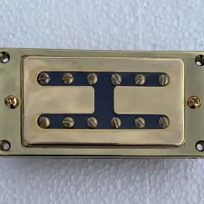 Gold Jazz Guitar Neck and Bridge Humbucker Pickups Set image 3