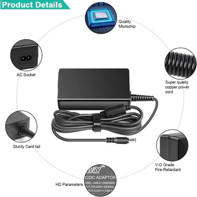 12V AC/DC Adapter Replacement for Korg Power Supply KA320 for Korg Krome,PA 500,PA 500 Musikant,PA 588,Korg M50,EMX-1 SD,PA5000ORT,KA 320,M50 61 62 72 73 88 Keyboards Synthesizer image 2
