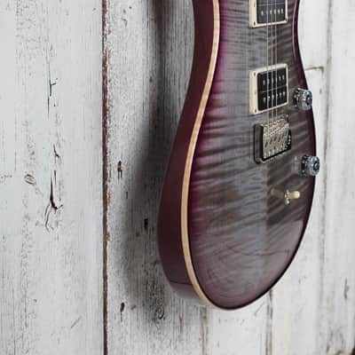 PRS CE 24 Electric Guitar Flame Maple Faded Gray Black Purple Burst with Gig Bag image 9