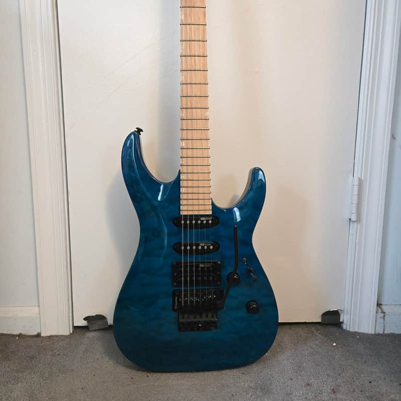 ESP LTD MH-203QM - See Thru Blue image 1