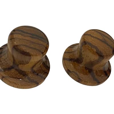 PK-8197-0Z0 Zebra Wood Top Hat Knobs for Guitar/Bass