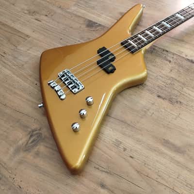 Warwick Reverse Artist Series Adam Clayton Signature 4-String Bass with Rosewood Fretboard 2010s - Gold image 1
