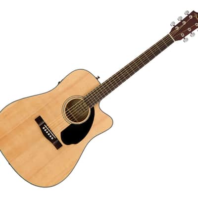 Used Fender CD-60SCE Dreadnought A/E Guitar - Natural w/ Walnut FB image 1