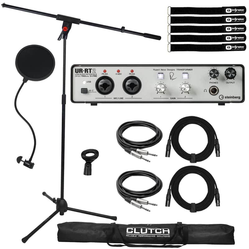 Steinberg UR-RT2 USB 2.0 Home Recording Audio Interface Preamp w Mic Stand image 1