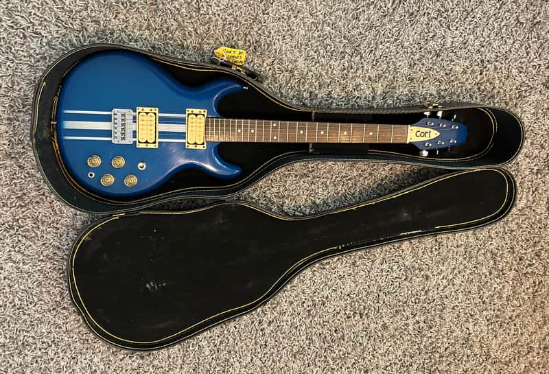 Vintage Cort Double Cutaway Electric Guitar - Case image 1